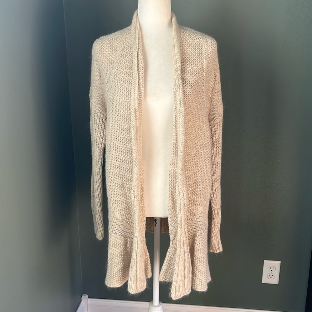 The Fisher Project Eileen Fisher Linen Mohair Blend Knit Open Cardigan